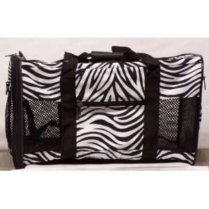  Fully Enclosed Pet Carrier   Luggage Style   Zebra