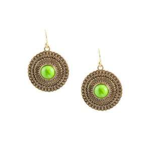 Bronzed By Barse Lime Howlite Earrings Jewelry