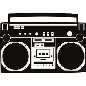   removable radio sticker hip hop rap bboy breakdance: Home & Kitchen
