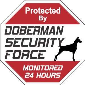    Doberman Dog Yard Sign Security Force Doberman Pet Supplies
