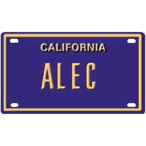  Alec Mini Personalized California License Plate 