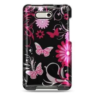   : PINK BLACK BUTTERFLY DESIGN CASE for the HTC ARIA: Everything Else