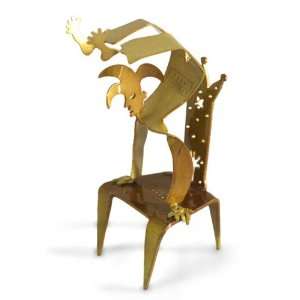  Aluminum sculpture, Golden Harlequin Handstand