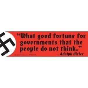    Adolph Hitlers Bumper Sticker for Alex Jones Fans 