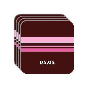 Personal Name Gift   RAZIA Set of 4 Mini Mousepad Coasters (pink 