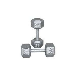 25 lb. Hex Dumbbells (Pair):  Sports & Outdoors