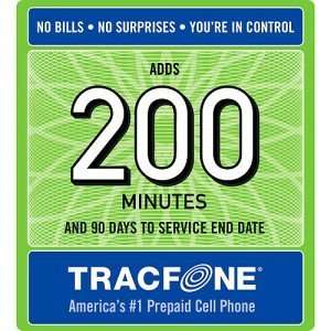  Tracfone 200 Minute Card: Cell Phones & Accessories