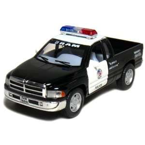  5 Dodge Ram Police Pickup Truck 1:44 Scale (Black/White 