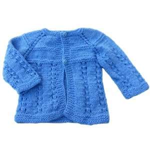  Handmade Baby Acrylic Sweater   Spring Blue (100% Knitted 
