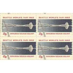  Seattles World Fair Set of 4 x 4 Cent US Postage Stamps 