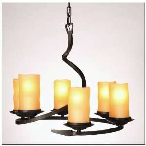   Light Spiral Chandelier Candle Glass Color: Amber: Home & Kitchen