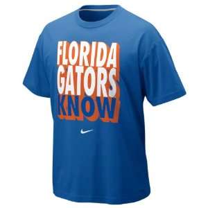  Florida Gators Royal Nike Nike Knows T Shirt: Sports 