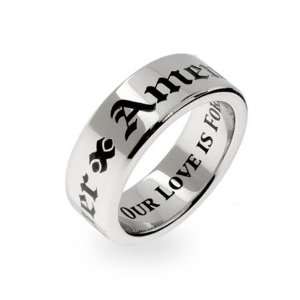 Our Love Is Forever Stainless Steel Poesy Ring Size 7 (Sizes 5 6 7 8 9 