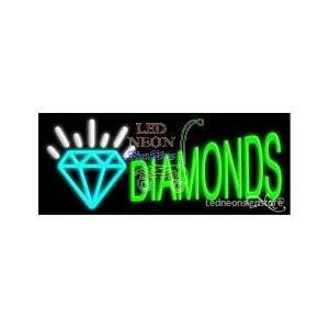   diamonds Logo Neon Sign 13 Tall x 32 Wide x 3 Deep 