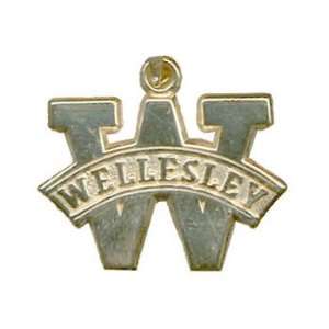    Wellesley College Blue Prides Brass Charms