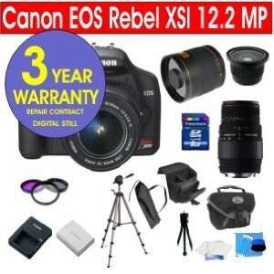 Digital Camera w/ 18 55mm IS Lens Kit + Sigma 70 300MM Macro Zoom Lens 