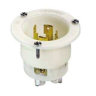 Leviton 2715 30 Amp, 125/250 Volt, Flanged Inlet Locking Receptacle 