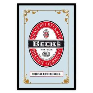  Becks   Bar Mirror (Bremen   Germany   Logo) (Size 9 x 