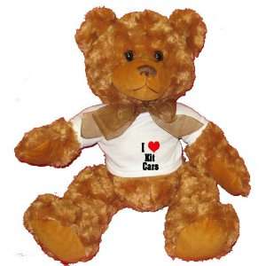  I Love/Heart Kit Cars Plush Teddy Bear with WHITE T Shirt 