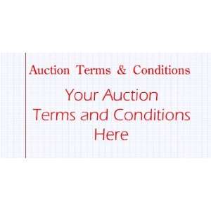  3x6 Vinyl Banner   Auction Terms and Conditions 