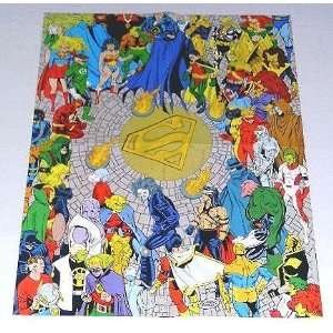 1993 JLA Death of Superman Poster: Batman/Wonder Woman/Aquaman/Green 