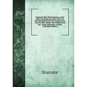   an Der . Jenes Aufstandes, Volume 2 (German Edition): Staroste: Books