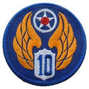  U.S. Air Force 10th Air Force Patch Blue & Yellow 3 