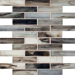 Forest 1 x 4 Brown Pool Frosted Glass Tile   17565: Home 