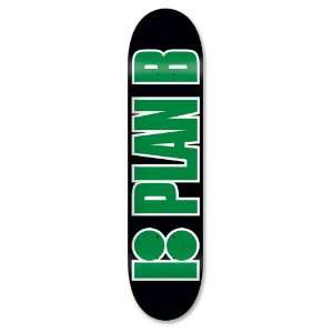  Plan B Team Lock UP Green Skateboard Deck (7.62 x 31.5 