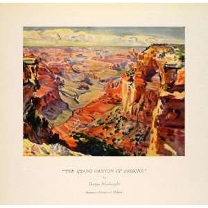 1925 Print Artist Dodge Macknight Grand Canyon Arizona Mesa Mountain 