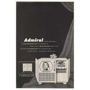  1950 Admiral Model 39X17 TV Television Phonograph Print Ad 