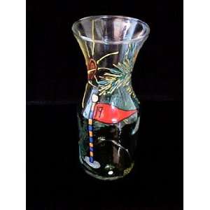  Golf   19th Hole Design   Hand Painted   Carafe   .5 Liter 