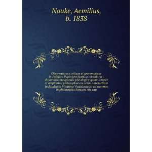   summos in philosophia honores rite cap Aemilius, b. 1838 Nauke Books