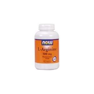  L Arginine by NOW Foods   (500mg   250 Capsules) Health 