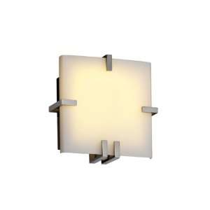   BLKN Black Nickel Fusion Clips 1 Light Square Wall Sconce from the Fus