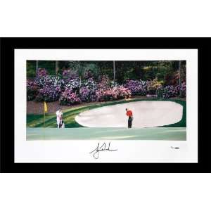  Tiger Woods Autographed Masters Azalea No. 13 Panoramic 