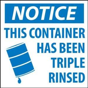    LABELS NOTICE THIS CONTAINER HAS BEEN TRIPLE RI: Home Improvement