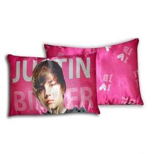 Justin Bieber Justins World Decorative Pillow. Pink.  