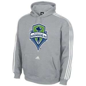  Seattle Sounders Grey adidas Soccer Logo Shield Hooded 
