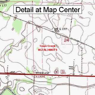  USGS Topographic Quadrangle Map   Town Creek, Alabama 