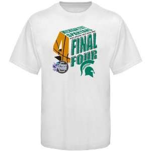  Basketball Final Four Bound White Cube T shirt