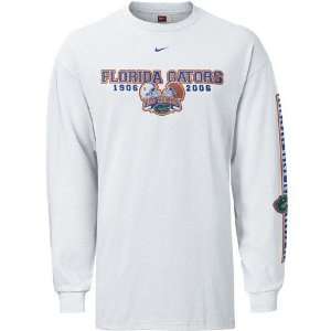  Nike Florida Gators White 100 Year Football Long Sleeve T 