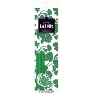    Hawaiian Candy Lei Making Kit   5 Green Lei Kits: Toys & Games