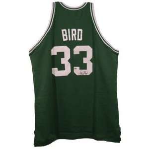  Larry Bird Boston Celtics Autographed Green Mitchell and 