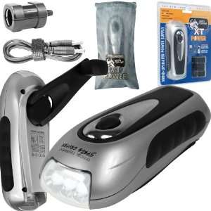   XT Power Hand Crank Flashlight and Cell Phone Charger 