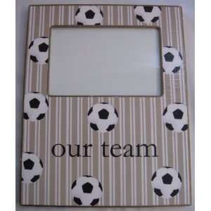   Our Team Soccer Ball 3.5 X 5.5 Wooden Picture Frame: Everything Else