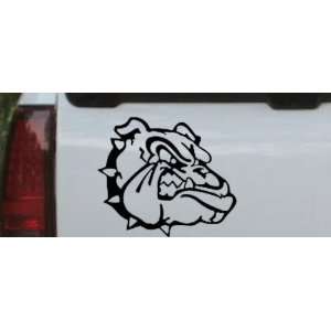 Bulldog (growl) Car Window Wall Laptop Decal Sticker    Black 10in X 8 