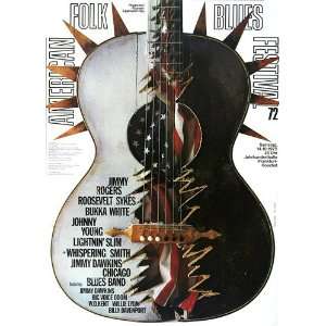 American Folk Blues Festival   Concert Of 1972   CONCERT   POSTER from 