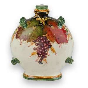 Italian Pottery, Ornator Collection   Leona, Flat bottle with handles 