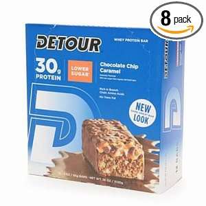 Detour Chocolate Chip Caramel Lower Sugar Protein Bar, 3 Ounce (Pack 
